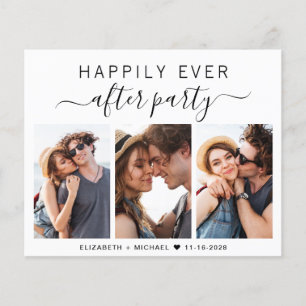 Flyer Budget Modern 3 Photo Wedding Reception Invitation