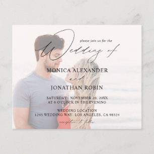 Flyer Budget Photo Modern Horizontal 4 Wedding