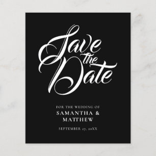 Flyer BUDGET Rustic Calliografia Salvar a Data Convite