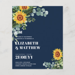 Flyer BUDGET Rustic Sunflower Texto Moderno Casamento