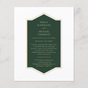 Flyer BUDGET Texto Monocromático Verde Esmeralda