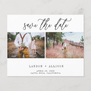 Flyer Budget Two Photo Save the Date Post Card