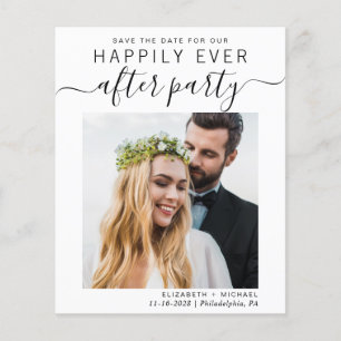 Flyer Budget Wedding Reception Photo Save The Date