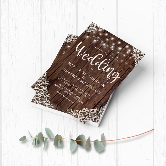 Flyer BUDGET Wood Lace String Luzes de Casamento (Criador carregado)
