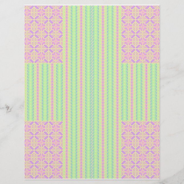 Flyer Bulk - Easter Pastel Cross Scrapbook Paper (Frente)