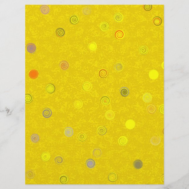 Flyer Bulk - Yellow Twisty Polka Dot Spiral Scrap Paper (Frente)