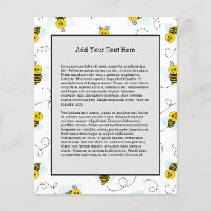 Flyer Bumblebee Voando Abelha Negra Amarela