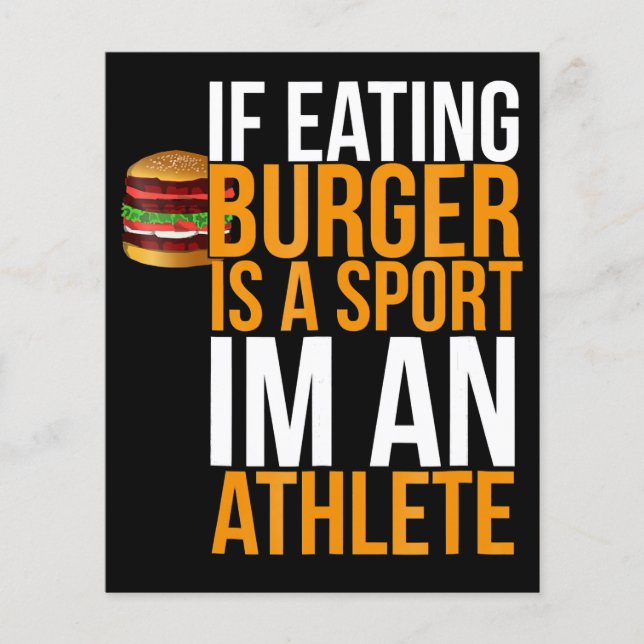 Flyer Burger Hamburger CHURRASCO Humor Engraçado Pun Ide (Frente)
