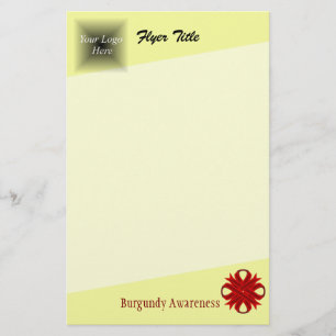 Flyer Burgundy Clover Ribbon por Kenneth Yoncich