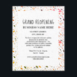 Flyer Business Grande Reabrindo o Covid Safety Terrazzo<br><div class="desc">Padrão do Terrazzo com esquema de cores inspirado no deserto e texto preto.</div>