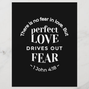 Flyer BW 'Perfect Love Drives Out Fear' - 1 John 4:18