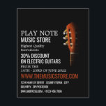 Flyer Cabeça de Violão, Loja de Instrumentos Musicais<br><div class="desc">Cabeça De Violão,  Folhetos De Publicidade De Loja De Instrumentos Musicais Na Loja De Cartão de visita.</div>