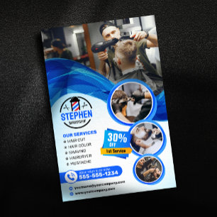 Flyer Cabeleireiro de Cabeleireiros Salão de Cabeleireir