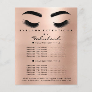 Flyer Cabeleireiro de Maquiagem Salão de Beleza Dourado 