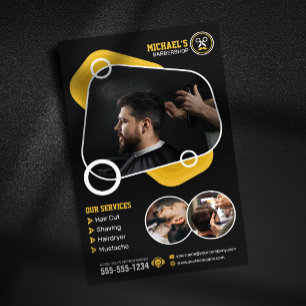 Flyer Cabeleireiro de Moda Estilo de Cabelo Corte de Cab