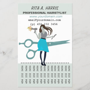 Flyer Cabeleireiro do Hairstylist do salão de beleza de