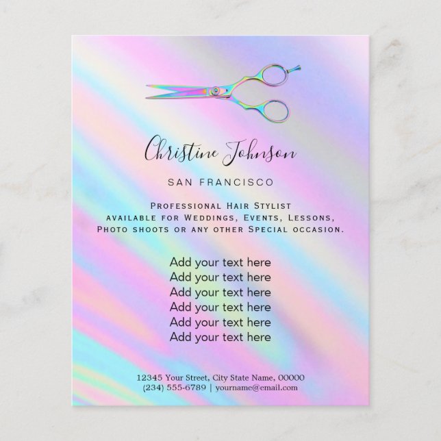 Flyer cabeleireiro profissional (Frente)