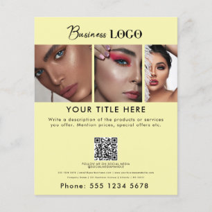 Flyer Cabelo de Bela Promocional de Negócios Salão Amare