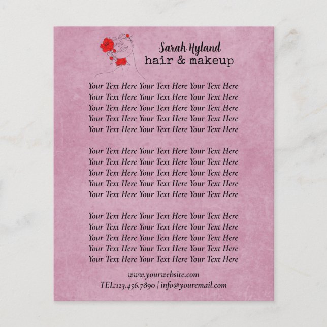 Flyer Cabelo e maquiagem (Frente)