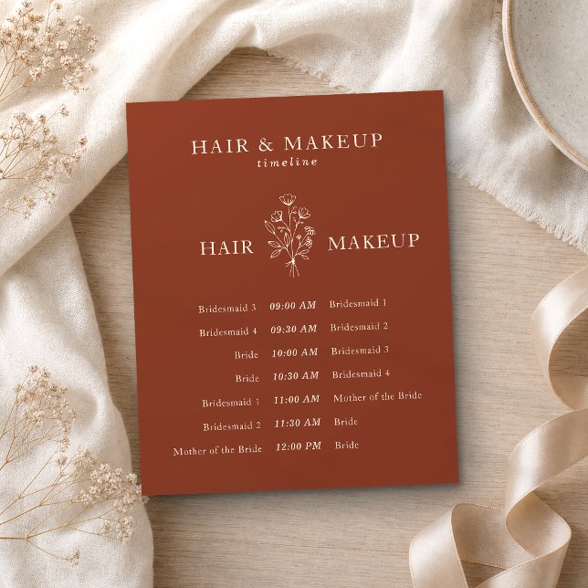 Flyer Cabelo e Maquiagem para Casamento com Orçamento Te (Criador carregado)
