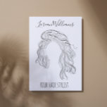 Flyer Cabelos ondulados compridos Branding<br><div class="desc">Ilustração simples e minimalista em preto e branco com uma linda garota de fundo branco de cabelo comprido e ondulado. Penteado casual, moça francesa. Perfeito para a promoção da sua empresa. Adequado especialmente para cabeleireiros, cabeleireiros, cabeleireiros, estilistas, mas também salão de beleza, agência de moda, blogueiro de moda, blogueiro de...</div>
