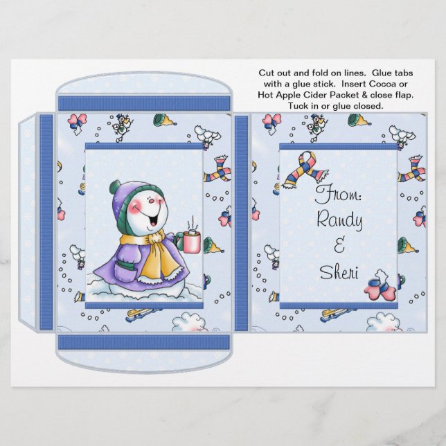 Flyer Cacau, Chá, Cider Packet Favoritos de Natal (Frente)