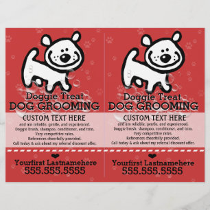Flyer Cachorro em expansão.Pet Groomer.2 para 1.Personal