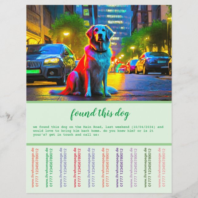 Flyer Cachorro Encontrado  (Frente)