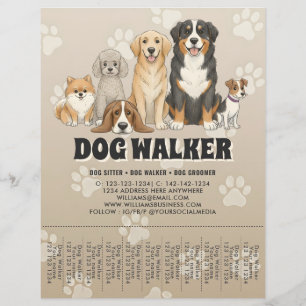 Flyer Cachorro Fofo Sentado Promoção Personalizada de Cã