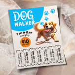 Flyer Cachorro Walker Pet Sentado Feliz Cachorro Caminha<br><div class="desc">Cachorro Walker Pet Sentado Feliz Cachorro Mordendo Seus Folhetos De Lash.</div>