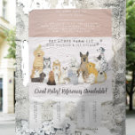 Flyer Cachorro Walker Pet Sitting Watercolor Business<br><div class="desc">Folhetos de negócios pintados à mão com uma cena de adoráveis animais de estimação. Adicione as informações de contato do seu cheio com pontos para rasgar o número de telefone na parte inferior. Uma escolha única e elegante para empresas em casa, babás de estimação, caminhoneiros de cães, marinheiros de estimação,...</div>