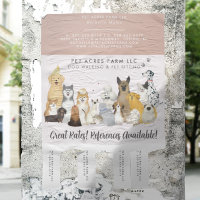 Cachorro Walker Pet Sitting Watercolor Business
