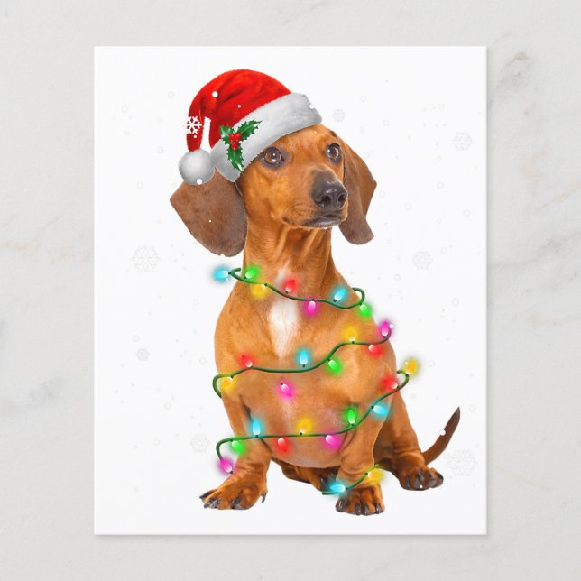 Flyer Cachorros Dachshund Árvore Suéter De Natal Present (Frente)