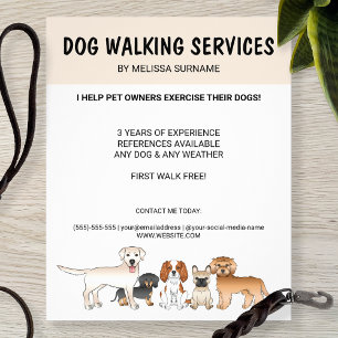 Flyer Cachorros de Desenho Animado Fofos - Serviços de P