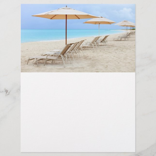Flyer Cadeiras de Lounge na praia oceânica (Frente)