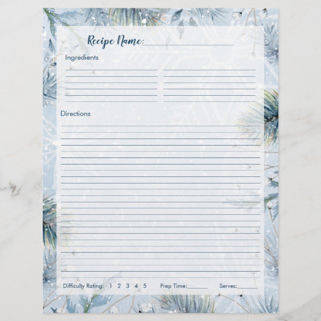 Flyer Cadernos de receitas de natal da Wonderland de inv (Frente)