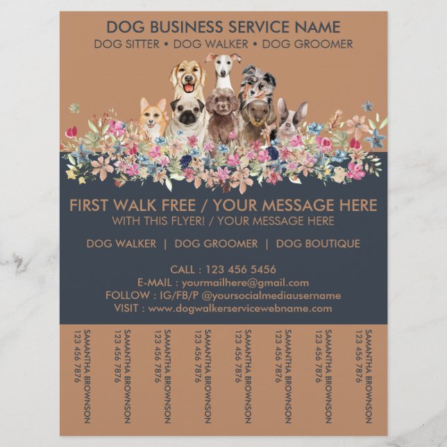 Flyer Cães no negócio de ingressos para compromisso com  (Frente)