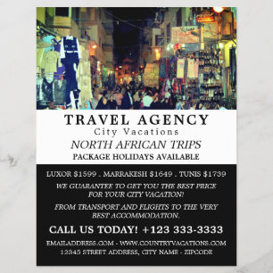 Flyer Cairo Market, Egypt, Travel Agency Advertising