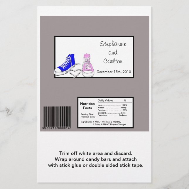 Flyer Calçados invólucro grande de Bar azul/rosa de Hers (Frente)