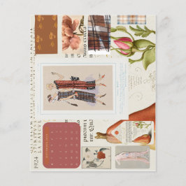 Flyer Calendário da Placa de Moda em Francês 1920