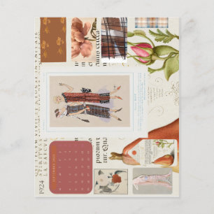 Flyer Calendário da Placa de Moda em Francês 1920