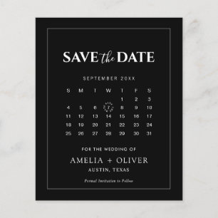 Flyer Calendário de Orçamento Minimalista Moderno Salve