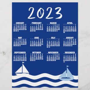 Flyer Calendário do Dia dos Barcos de Navegação 2023