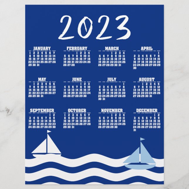 Flyer Calendário do Dia dos Barcos de Navegação 2023 (Frente)