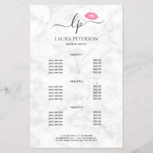 Flyer Caligrafia manual de lábios cor-de-rosa