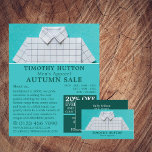 Flyer Camisa branca, publicidade na loja de roupas mascu<br><div class="desc">Camisa Branca,  Folhetos de Publicidade de Loja de Vestuário Masculinos na Loja de Cartão de visita.</div>