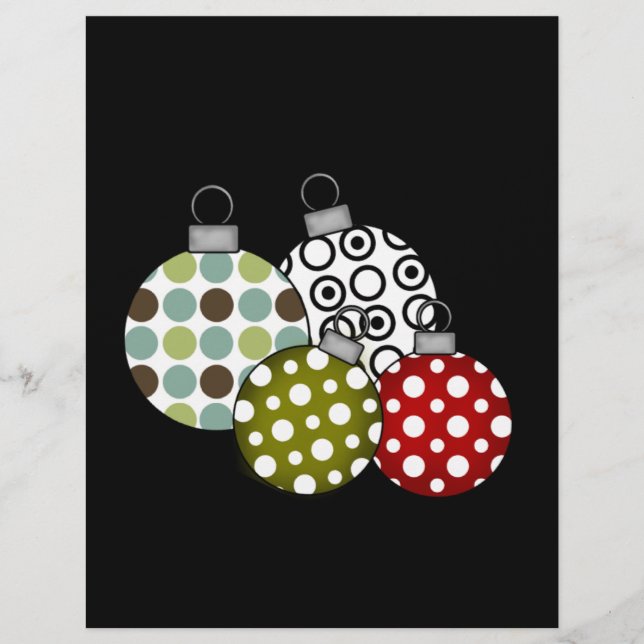 Flyer Camisas e Presentes de Bolas de Natal Retrô (Frente)