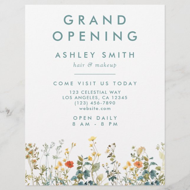 Flyer Campo de flor selvagem legante (Frente)