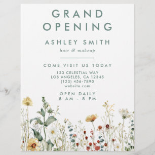 Flyer Campo de Flores Silvestres de Verão