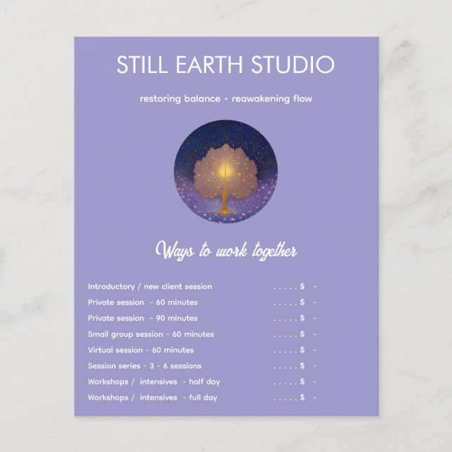 Flyer Campos de Luz Interior | Árvore da Vida (Frente)